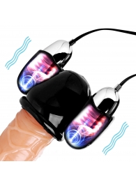 Черная стимулирующая насадка для головки полового члена Multi Speed Vibrating Penis Head Teaser - XR Brands - в Майкопе купить с доставкой