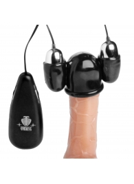 Черная стимулирующая насадка для головки полового члена Multi Speed Vibrating Penis Head Teaser - XR Brands - в Майкопе купить с доставкой