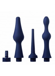Набор из 3 универсальных насадок для анального душа Universal 3 Piece Silicone Enema Attachment Set - XR Brands - купить с доставкой в Майкопе