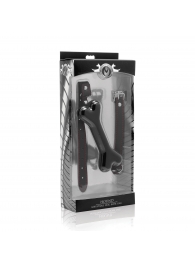 Черный кляп в форме косточки Hound Adjustable Dog Bone Gag - XR Brands - купить с доставкой в Майкопе