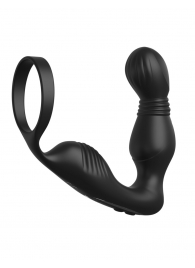 Черный вибростимулятор простаты с эрекционным кольцом Ass-Gasm Pro P-Spot Milker - Pipedream - в Майкопе купить с доставкой