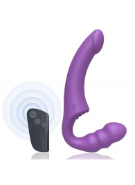 Фиолетовый безремневой страпон Straples Strap-On Dildo - Erokay - купить с доставкой в Майкопе