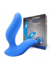 Синий вибромассажер простаты 3,5’’ Curve P-spot Massager - 12 см. - Erokay - в Майкопе купить с доставкой