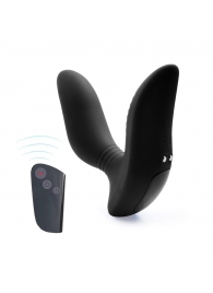 Черный вибромассажер простаты 3,5’’ Remote Control Curve P-spot Massager - 12 см. - Erokay - в Майкопе купить с доставкой