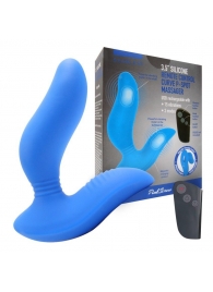 Синий вибромассажер простаты 3,5’’ Remote Control Curve P-spot Massager - 12 см. - Erokay - в Майкопе купить с доставкой