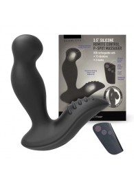 Черный вибромассажер простаты 3,5’’ Remote Control P-spot Massager - 12,5 см. - Erokay - в Майкопе купить с доставкой