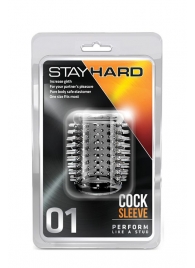 Прозрачная насадка с шипами STAY HARD COCK SLEEVE 01 CLEAR - Blush Novelties - в Майкопе купить с доставкой