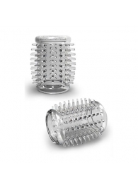 Прозрачная насадка с шипами STAY HARD COCK SLEEVE 01 CLEAR - Blush Novelties - в Майкопе купить с доставкой