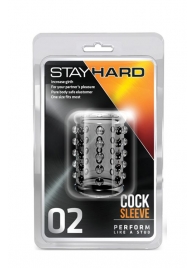 Прозрачная насадка на пенис с шишечками STAY HARD COCK SLEEVE 02 CLEAR - Blush Novelties - в Майкопе купить с доставкой