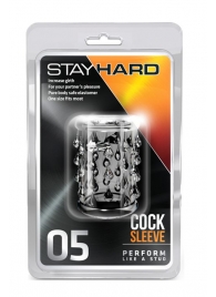 Прозрачная насадка с капельками STAY HARD COCK SLEEVE 05 CLEAR - Blush Novelties - в Майкопе купить с доставкой