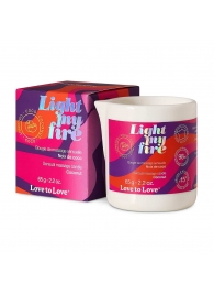 Массажная свеча Light My Fire Coconut с ароматом кокоса - 65 гр. - Love to Love - купить с доставкой в Майкопе