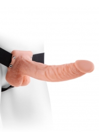 Полый страпон телесного цвета Hollow Strap-On with Balls - 24 см. - Pipedream - купить с доставкой в Майкопе