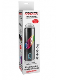 Перезаряжаемый мастурбатор-ротик Extreme Toyz Rechargeable Roto-Bator Mouth - Pipedream - в Майкопе купить с доставкой