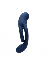 Синее эрекционное виброкольцо с двойным подхватом мошонки Ring Around The Rosy - Zero Tolerance - в Майкопе купить с доставкой