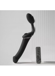 Черный безремневой вибрострапон Strap-On-Me Multi Orgasm Size XL - Strap-on-me - купить с доставкой в Майкопе