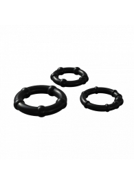 Набор из 3 черных эрекционных колец Babooom Ring Set - Adrien Lastic - в Майкопе купить с доставкой