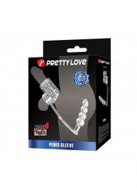 Прозрачная насадка на пенис и мошонку с анальным стимулятором Rilley - Baile - в Майкопе купить с доставкой