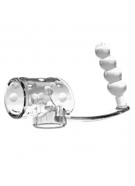 Прозрачная насадка на пенис и мошонку с анальным стимулятором Rilley - Baile - в Майкопе купить с доставкой