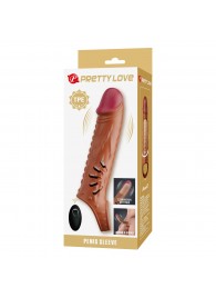 Коричневая вибронасадка с подхватом мошонки и пультом ДУ - Baile - в Майкопе купить с доставкой