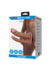 Реалистичная полая насадка на член для двойного проникновения Yairon - 17,5 см. - Baile - купить с доставкой в Майкопе
