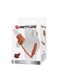 Телесная насадка на пенис и мошонку с анальным стимулятором Rilley - Baile - в Майкопе купить с доставкой