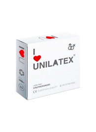 Ультратонкие презервативы Unilatex Ultra Thin - 3 шт. - Unilatex - купить с доставкой в Майкопе