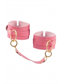 Розовые однослойные кожаные оковы - Pecado - купить с доставкой в Майкопе