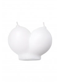 Белая сувенирная свеча «Сиськи» - Pecado - купить с доставкой в Майкопе