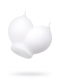 Белая сувенирная свеча «Сиськи» - Pecado - купить с доставкой в Майкопе