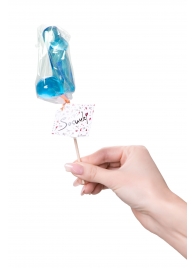 Голубой леденец в форме члена со вкусом блю кюрасао - 80 гр. - Sosuчki - купить с доставкой в Майкопе