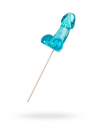 Голубой леденец в форме члена со вкусом блю кюрасао - 80 гр. - Sosuчki - купить с доставкой в Майкопе