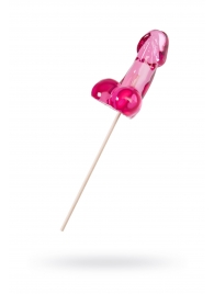 Розовый леденец в форме члена со вкусом айриш крим - 80 гр. - Sosuчki - купить с доставкой в Майкопе