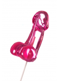 Розовый леденец в форме члена со вкусом айриш крим - 80 гр. - Sosuчki - купить с доставкой в Майкопе