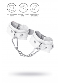 Белые узкие наручники-браслеты со скруглёнными углами - Pecado - купить с доставкой в Майкопе