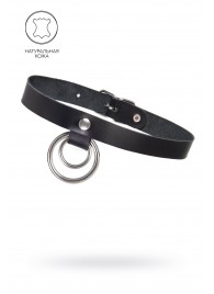 Черный чокер-ошейник с кольцом в кольце - Pecado - купить с доставкой в Майкопе