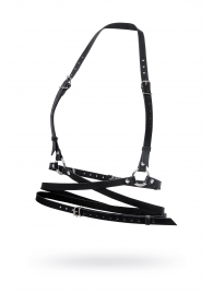 Черная кожаная портупея «Осанка» - Pecado - купить с доставкой в Майкопе