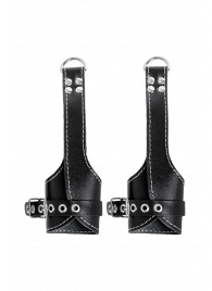 Черные подвесы с белой строчкой - Pecado - купить с доставкой в Майкопе