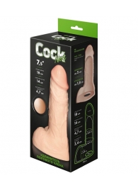 Телесный фаллоудлинитель с мошонкой Cock Next - 19 см. - LOVETOY (А-Полимер) - в Майкопе купить с доставкой