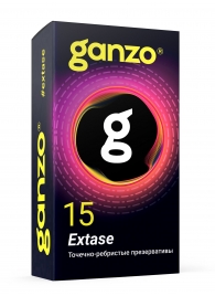 Презервативы анатомической формы с точечной и ребристой структурой Ganzo Extase - 15 шт. - Ganzo - купить с доставкой в Майкопе