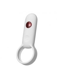 Белое эрекционное виброкольцо с пультом ДУ - Youvic - в Майкопе купить с доставкой