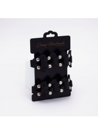 Черные кожаные оковы из звеньев - Crazy Handmade - купить с доставкой в Майкопе