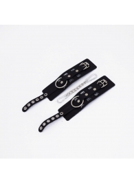 Черные кожаные наручники Sex - Crazy Handmade - купить с доставкой в Майкопе