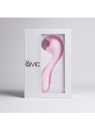 Розовый вибромассажёр с деликатными токами - Youvic - купить с доставкой в Майкопе