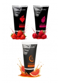 Набор из 3 съедобных лубрикантов JUJU (клубника, малина, грейпфрут) - JuJu - купить с доставкой в Майкопе