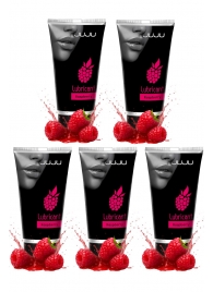 Набор из 5 съедобных лубрикантов JUJU со вкусом малины - JuJu - купить с доставкой в Майкопе