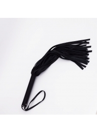 Черный кожаный флоггер - 45 см. - Crazy Handmade - купить с доставкой в Майкопе