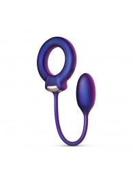 Фиолетовое эрекционное виброкольцо с анальным шариком Eclipse - ONE DC B.V. - в Майкопе купить с доставкой
