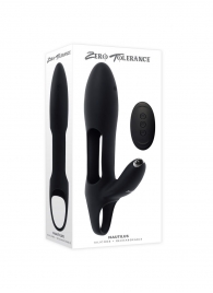 Черная насадка на пенис с вибрацией Nautilus - Zero Tolerance - в Майкопе купить с доставкой