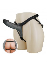 Черный полый мужской страпон London - 16,8 см. - Baile - купить с доставкой в Майкопе