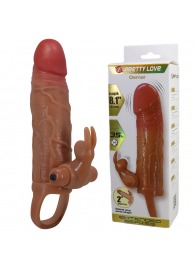 Карамельная вибронасадка с клиторальным стимулятором Osmar - 20,5 см. - Baile - в Майкопе купить с доставкой